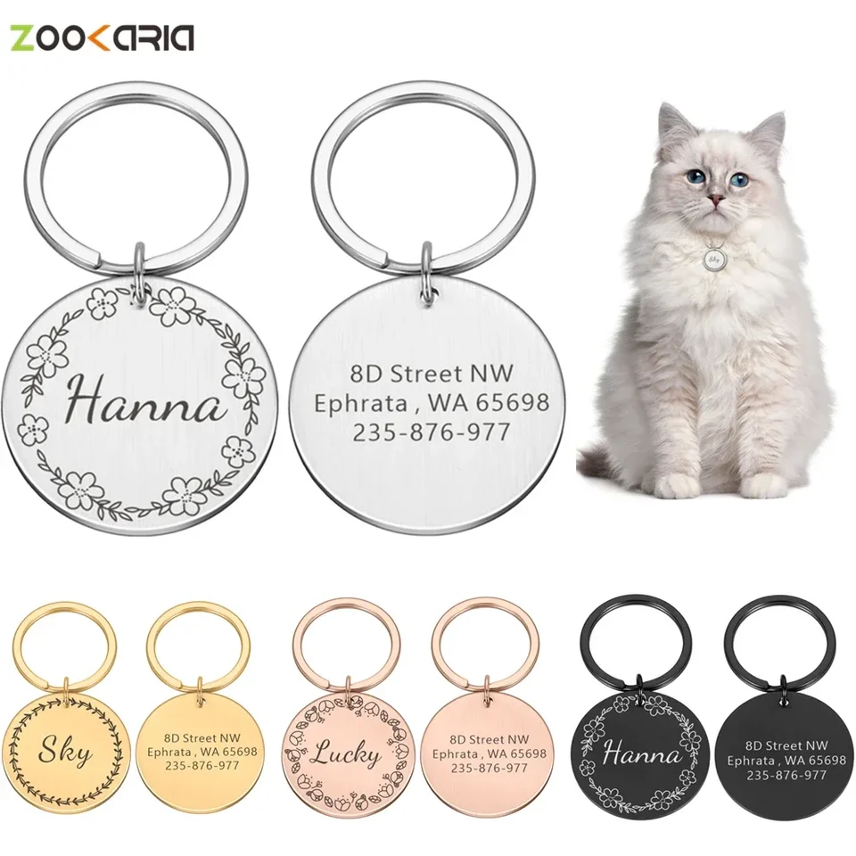 Personalizované psie mačka Pet id značky vyryté mačka šteniatko ID ID NÁZOV ADRESA ADRESA PRE KUMÁLNEH