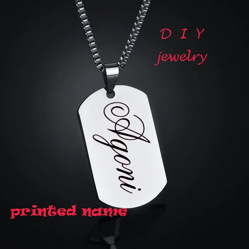 Personalizovaný darček 316L z nehrdzavejúcej ocele Custom Personalized Name Fotografie 3 farby Pes Tag Tag Náhrdelník Prispôsobený náhrdelník