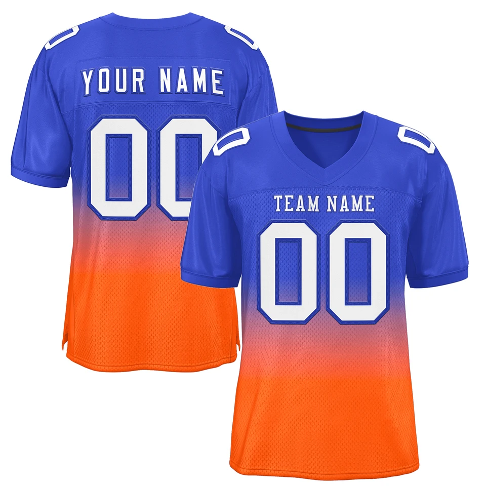Personalizovaný gradient futbalového dresu meno futbalové tričko Performance Športová uniforma veľká veľkosť