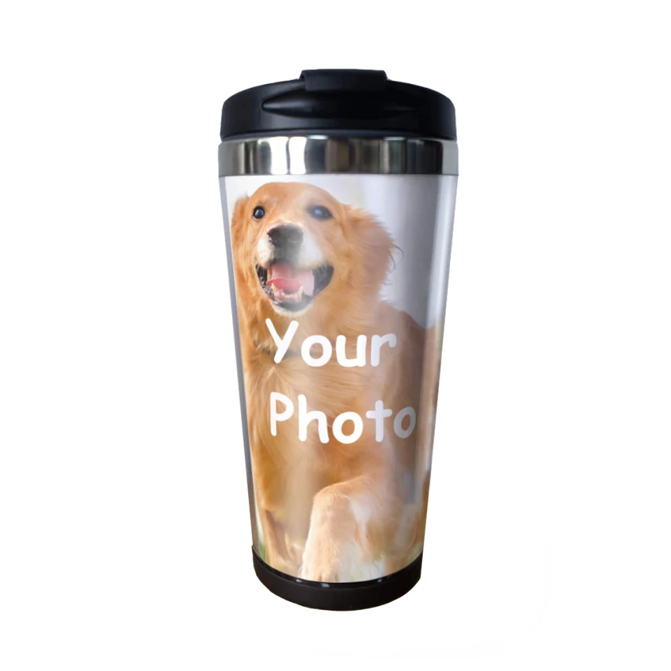 Personalizovaný kávový pohárik s logom s fotografiou, vlastný cestovný pohár z nehrdzavejúcej ocele s vekom, 440 ml hrnčekový darček na narodeniny Vianoce
