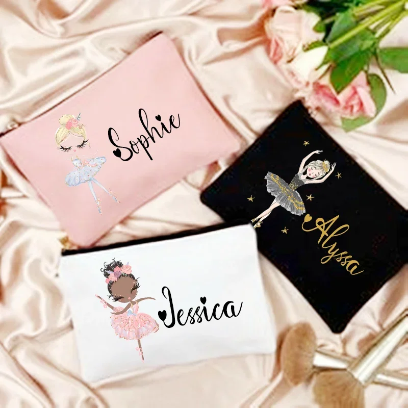 Personalizovaný prispôsobený názov make -up tanec Dance Girl Birthday Darček k dispozícii kancelárske potreby Skladovacia taška na nákup prenosná peňaženka