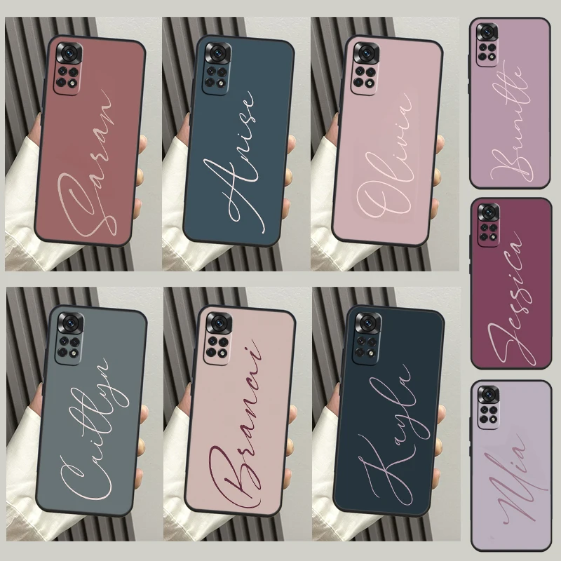 Personalizovaný puzdro na vlastnú prašnú ružovú figurínu pre Xiaomi Redmi Note 11 Pro 8 9 10 12 Pro 8t 9s 10s 11s Redmi 10 10a 10c 12c 9c Coque