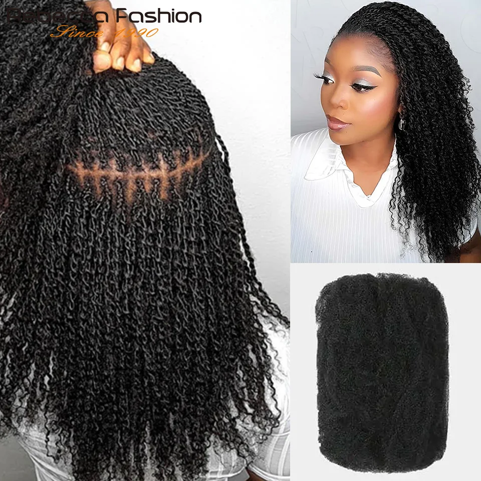 Peruánske objemové vlasy Žiadne upevnenie Afro výstredný objem ľudských vlasov Objemná kráľovná panna Remy Dreadlock Prírodné farebné vrkočky vlasy QVR Vlasy