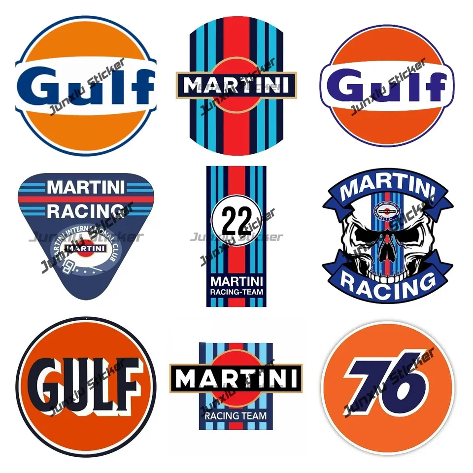 Perzský benzínový motorový olej záliv s vlajkou vinylová nálepka na nálepku martini značky vodotesná jachta klub nálepka pretekárske príslušenstvo