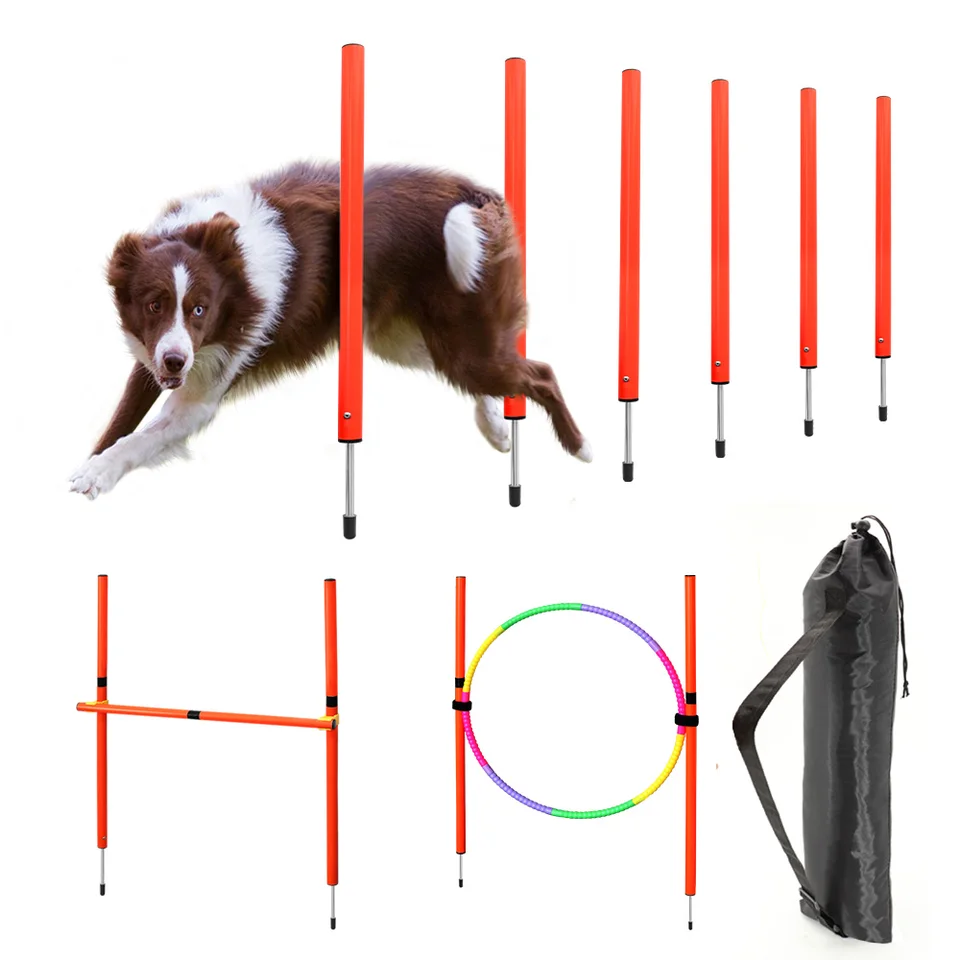 Pes Agility Equipment Prenosné výcvik pre domáce zvieratá Pesty Dogy Jumping Training Tool Outdoor Dogs Running Sport Sports Stups Pole