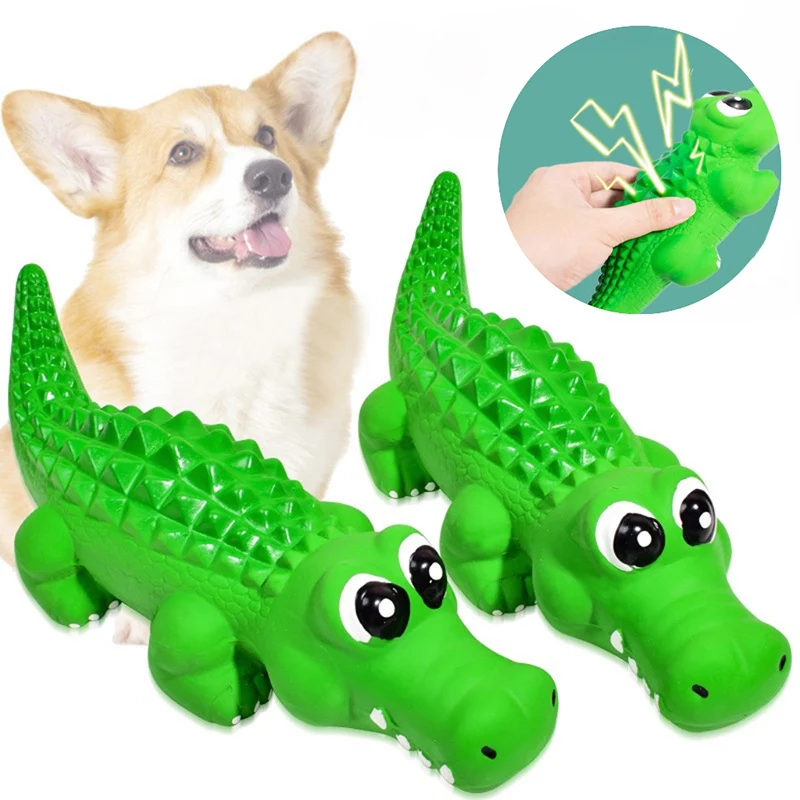 Pes Chew Toy Latex Crocodile Pet Parky Hračky pre malé stredné psy Interaktívne zuby čistiaci ps