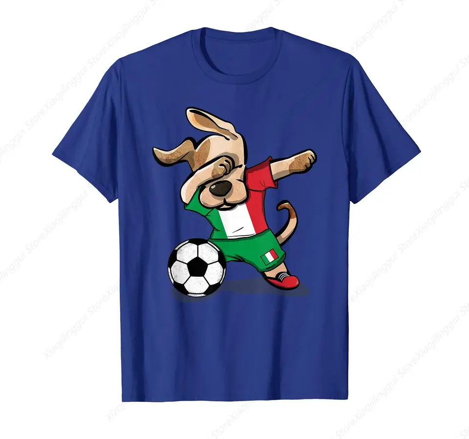 Pes Dabbing futbal Taliansko Jersey Talian futbal milenec darček Tričko