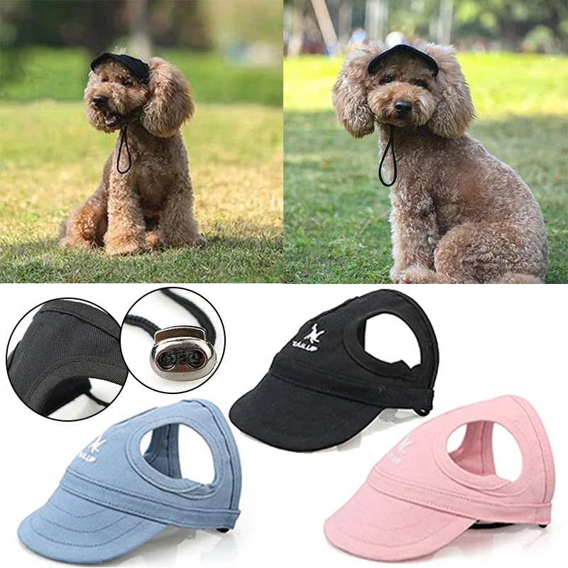 Pes Sun Hats Slnko-odolné psie klobúky Pet baseballové čiapky odolné voči opotrebovaniu vonkajšie psie doplnky chihuahua šteniatko vrchol psa kostým psa