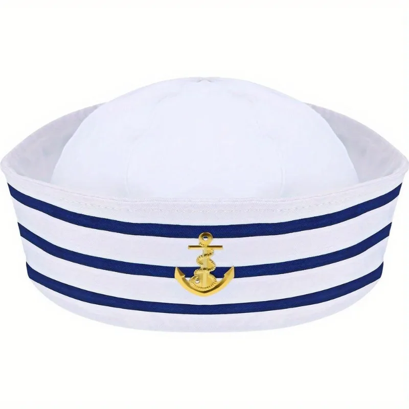 Pesenar Sailor Hat Navy Blue Yacht Blue Captain Cap White Sail Cap pre oblečenie pre dospelých