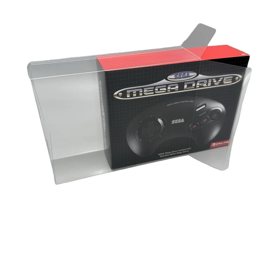 PET box pre Nintendo Sega Mega Drive MD Controller Clear náhradný plášť Zobraziť puzdro Transparent ochranca Accesorios