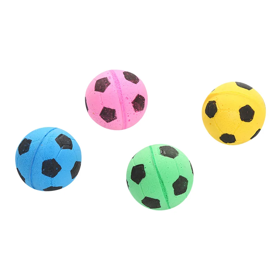 Pet Cat Toys Sponge Futbalové gule Cat Toy Cat Športové hračky, 4-balenie