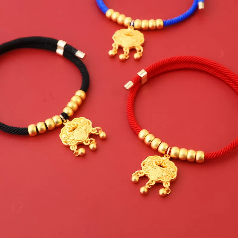 Pet Choker Weave Longevity Golden Lock Náhrdelník Dog Bell Novoročné slávnostné šperky nastaviteľné ručne vyrábajú