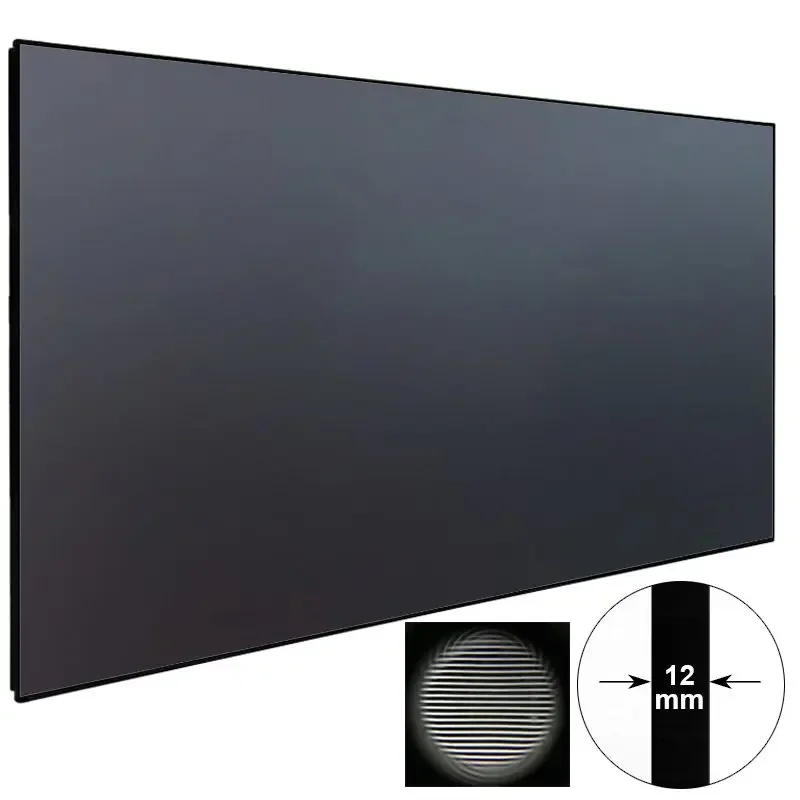 PET Crystal XY Gray 100 palcová obrazovka Projektor Tkanina 4K Video projektor Displej obrazovky Ultra krátke hádzanie laserov projektor