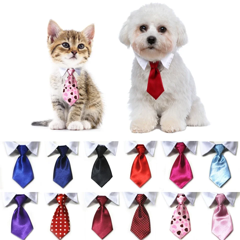 Pet Dog Cat Formálne kravaty smokingové bleskové kravaty Čierny a červený golier pre psie mačky doplnky pre malé stredné psy a mačky