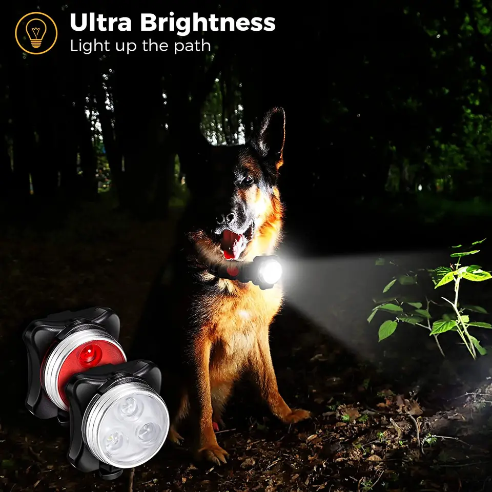 Pet Dog LED svetlo lampa LED LED DOG COLLAR Svetlo prívesok GLOW NOC NOCOVANIE PSI LED DO DO DISLE PRE LEASH