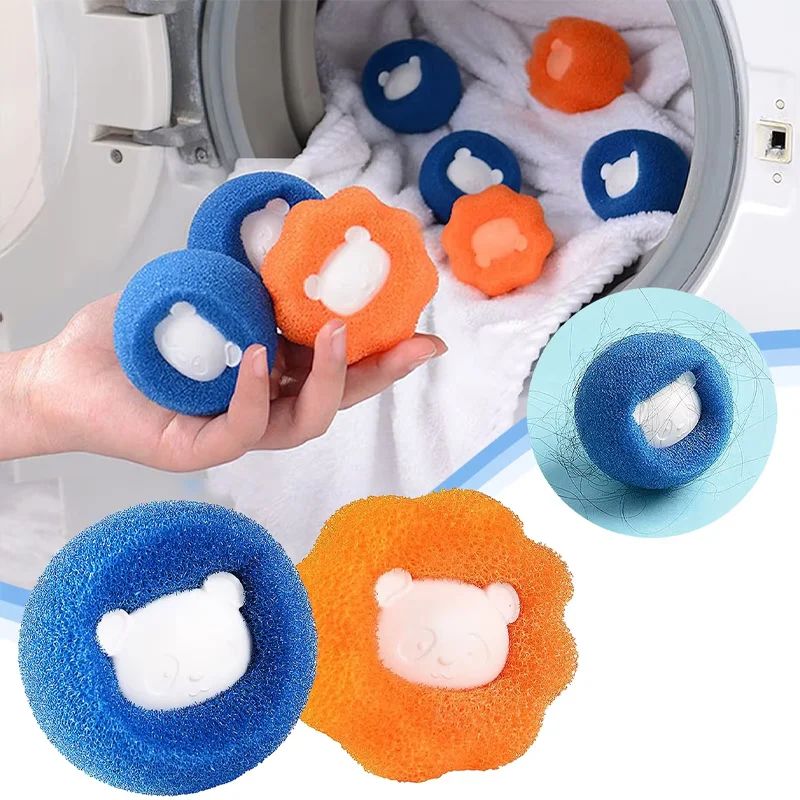 Pet Hair Remover Opakovateľný guľôčkový práčka práčka filter vlnená nálepka s mačkami Remover