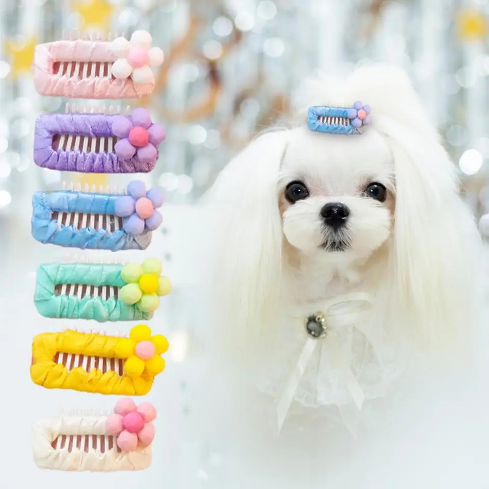 Pet Hairpin ručne vyrábaný farebný karikatúra ultra-svetlo ľahko nosenie dekoratívne DIY DIY Dog Cat BB CLIP KLIP PRÍSLUŠENSTVO PET DOPRAVO