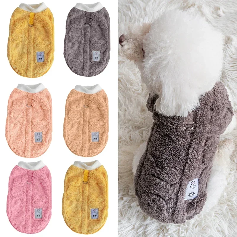 Pet Jeseň a zimná fleece oblečenie pre psie mačka Teplý kabát Malé psy Oblečenie Chihuahua kostýmy
