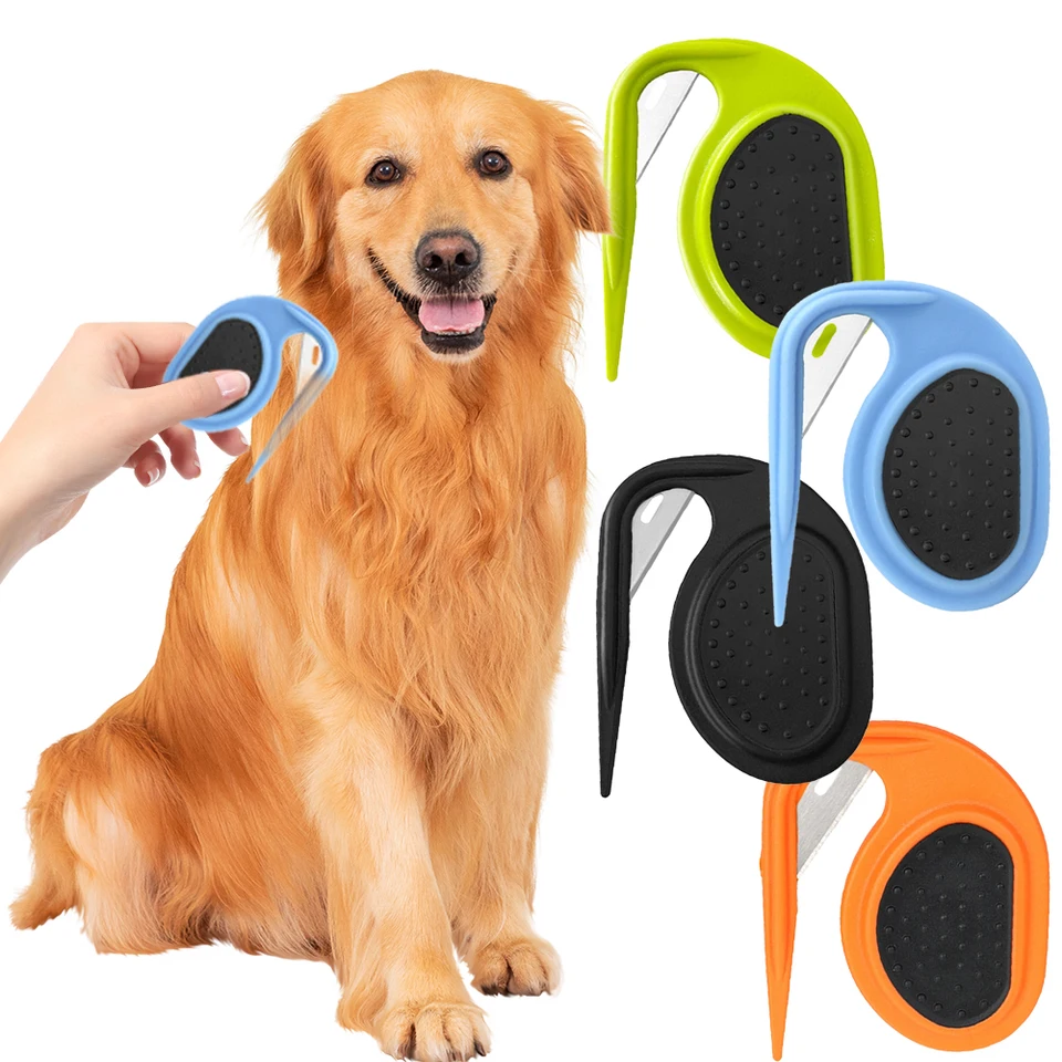 Pet Knotting hrebeň Odstraňovanie matovaných mačacích kefiek na vlasy Clipper Pes Pes Scissors Scissors Cat Puppy Hair srs