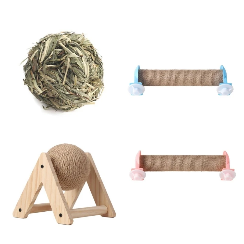 Pet králičie pazúry brúsenie loptičiek hračky pre malé maznáre škrabanie rolling loptu škrečok sisal lano loptička Zdravie Claw Claw Train