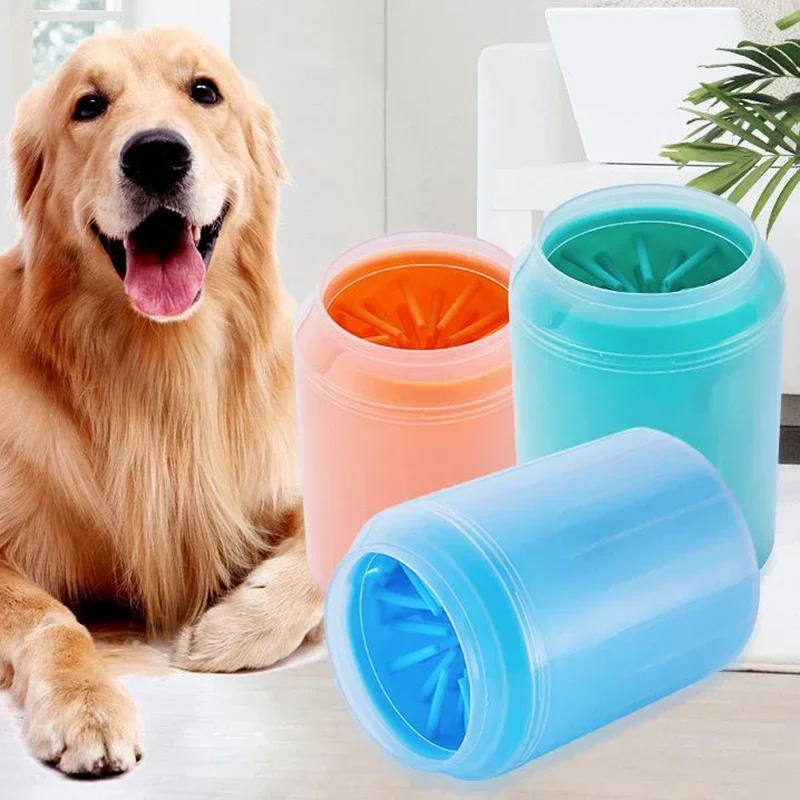 Pet labka čistič mäkkých silikónových nôh Čistenie kefy Prenosné domáce zvieratá psie uterák Čistiace kotá