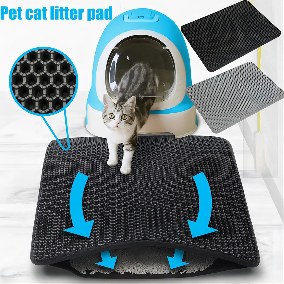 Pet Litter Mat vodotesný dvojvrstvový podstielka Pet Litter Rat non smyk umývateľná mačka materské maznáčiky Pet Pet Litter Mat Wheerproof Double