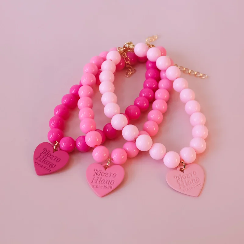 Pet Pearl Collar Dog Princess Heart náhrdelník Cat Cat Jewelry Jewelry Cute Puppy Adsess Doplnok retiazka psov Chihuahua Svadobné šperky