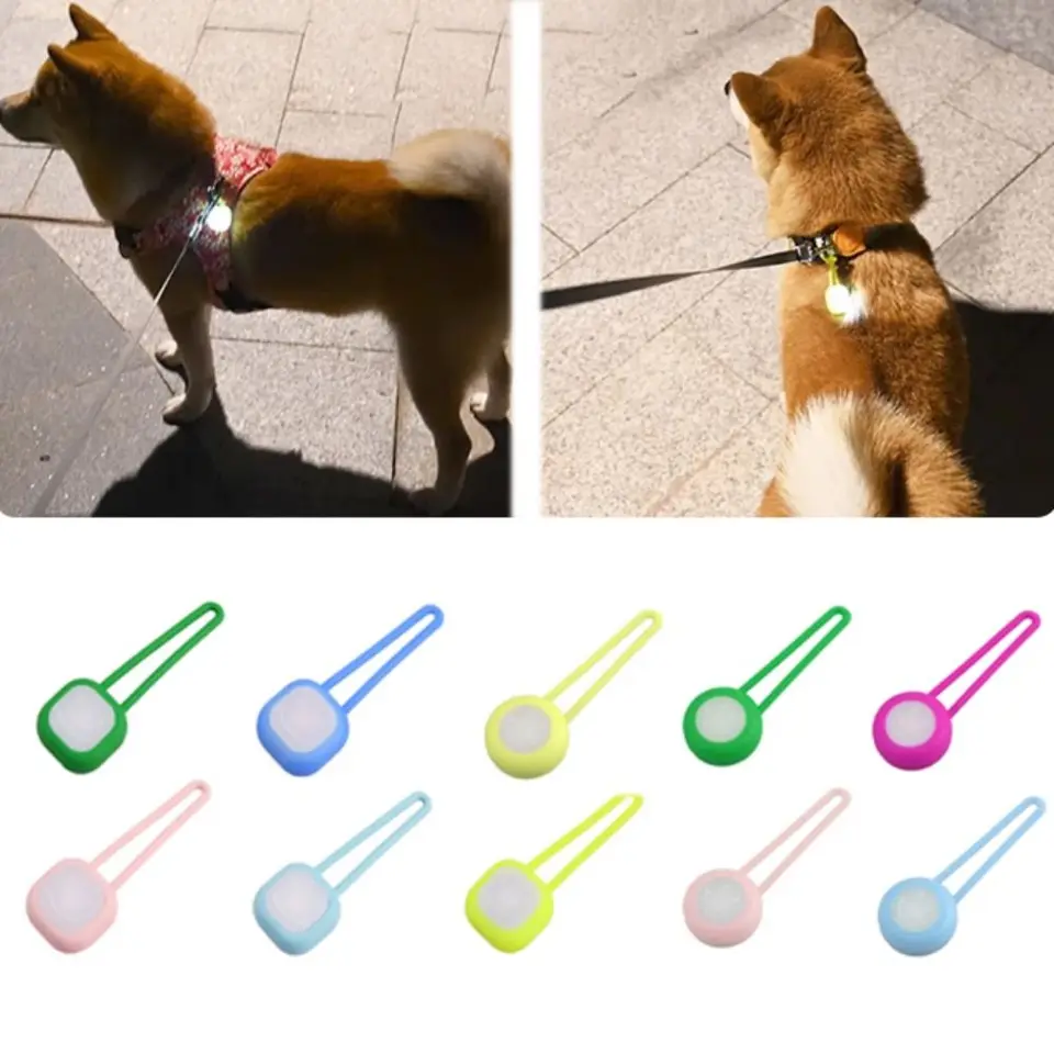 Pet Pet prívesok nočná ľahká vodotesná LED bezpečnostné obojok Pet Petndants osvetlené šteniatko blikajúce na vonkajšie turistické tréningy chôdza