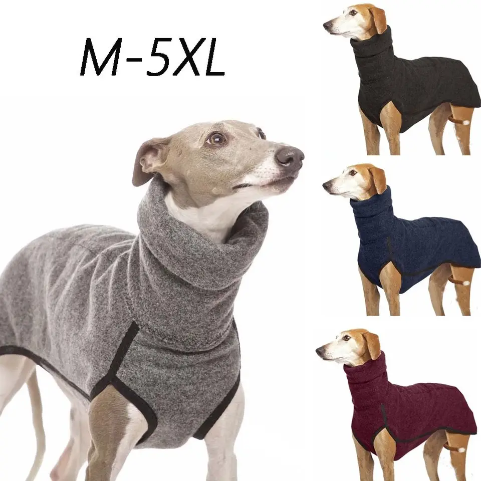 Pet Pet Winter High Collar Swark Sweater Stredne veľký psový kabát bunda Great Dane Greyhound Pitbull Clothing Pets Domáce oblečenie
