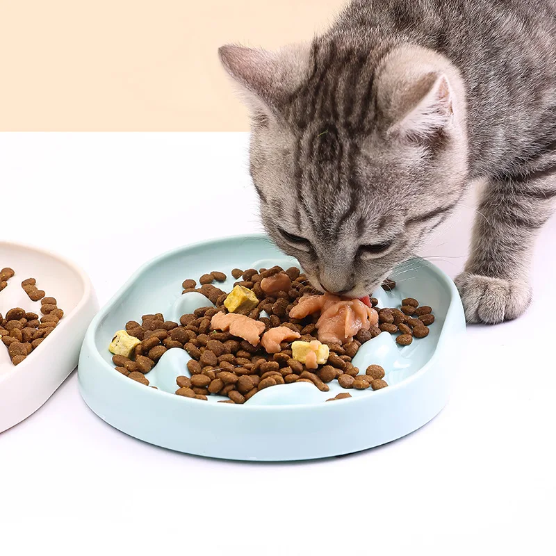 Pet pomalé jedlo misky pre prevenciu dusenia psov misa pomalé blokovanie jedla Blokovanie krmiva kruhová miska pre domáce zvieratá