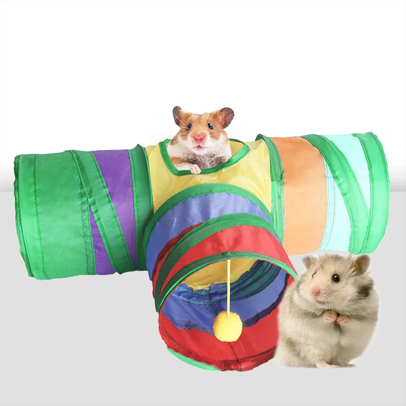 Pet potkany tunel Pet dodáva zábavné hračky na tunel tunel vtipné mačiatko hračky skladacie hračky pre škrečok Pet Training Interactive