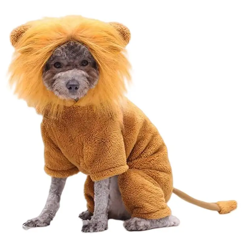 Pet pre psie oblečenie mačka karikatúra lev tiger zebra leopard outfit halloween cosplay mikina kostým na jeseň zimné psie oblečenie