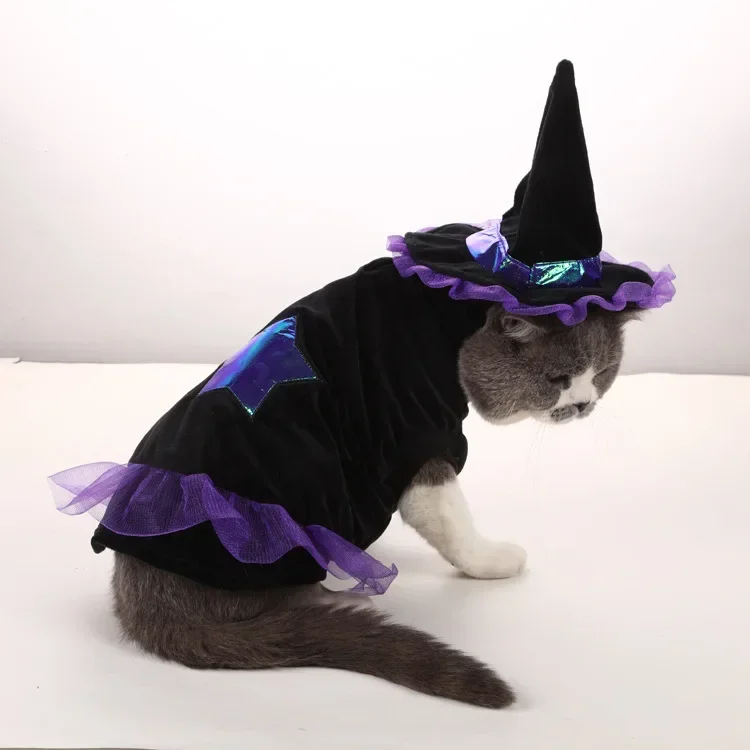 Pet pre psie oblečenie pre malé psov vianočné čarodejnícke domáce zvieratá kostým Halloween Puppy Clothing Pet Cat Pug kostým kostýmy vtipné