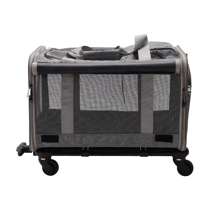 Pet Trolley puzdro Odnímateľné univerzálne prenosné priedušné zložiteľné mačacie nosič veľkej kapacity šteňa vonkajšie cestovné taška
