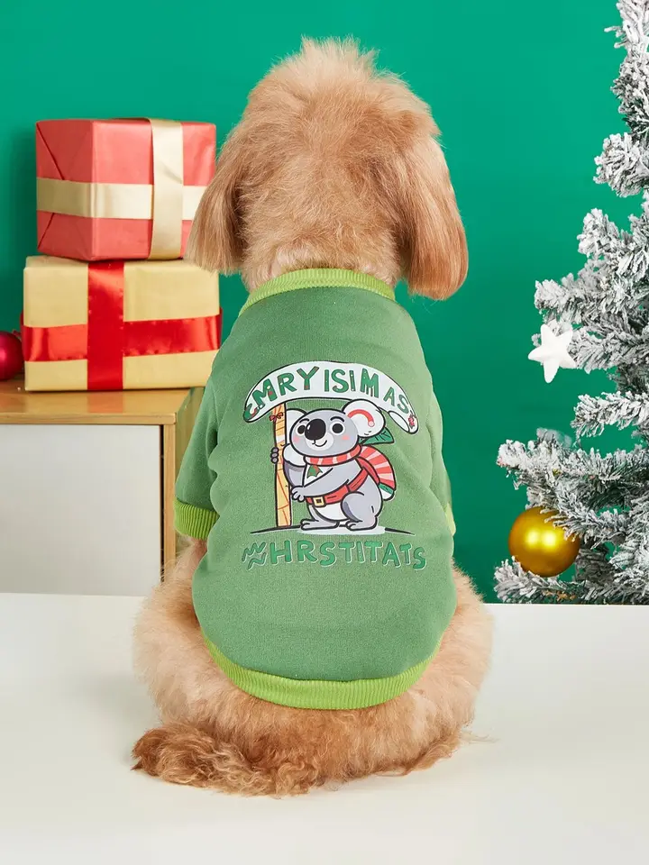 Pet vianočná mikina so zamatom je vhodná pre malé, stredné a veľké psy, ako sú plyšové zlaté retrievery