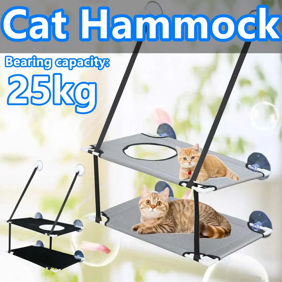 Pet visiace postele Cat Hammock Loat 10 kg roztomilej mačky Slnečné okno sedadlo Mount Pohodlná mačka Pet Bed Sedlo