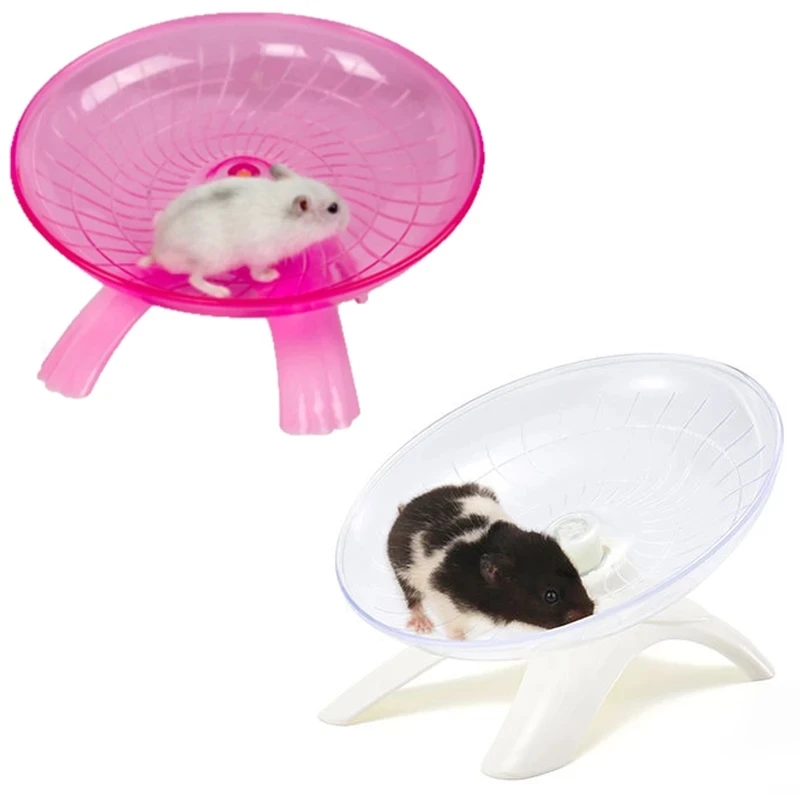 Pet škrečok bežecké koleso Mute Flying Saucer Oceľové koleso Running Disc Hračky klietky Small Animal škrečok príslušenstvo
