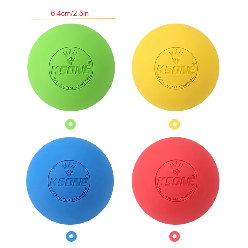 Pevná farba KSone Yoga Fascia Ball, Silikónová pilates guľa pre masáž svalovej relaxácie svalov