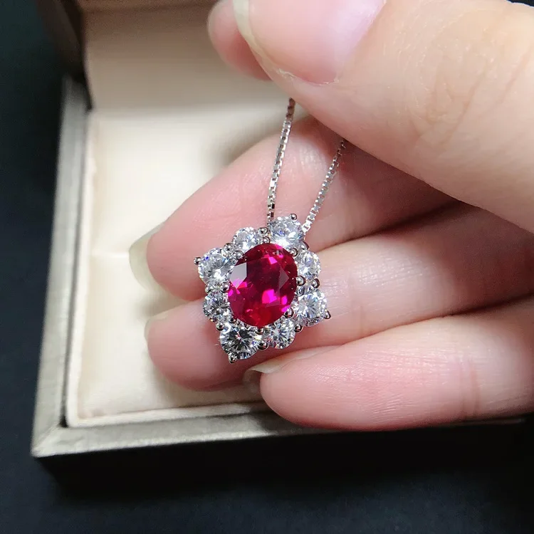 Pevné 14k biele zlato AU585 Platinum PT950 Diamond Vzhľad Vydávací náhrdelník s náhrdelníkom pre ženy