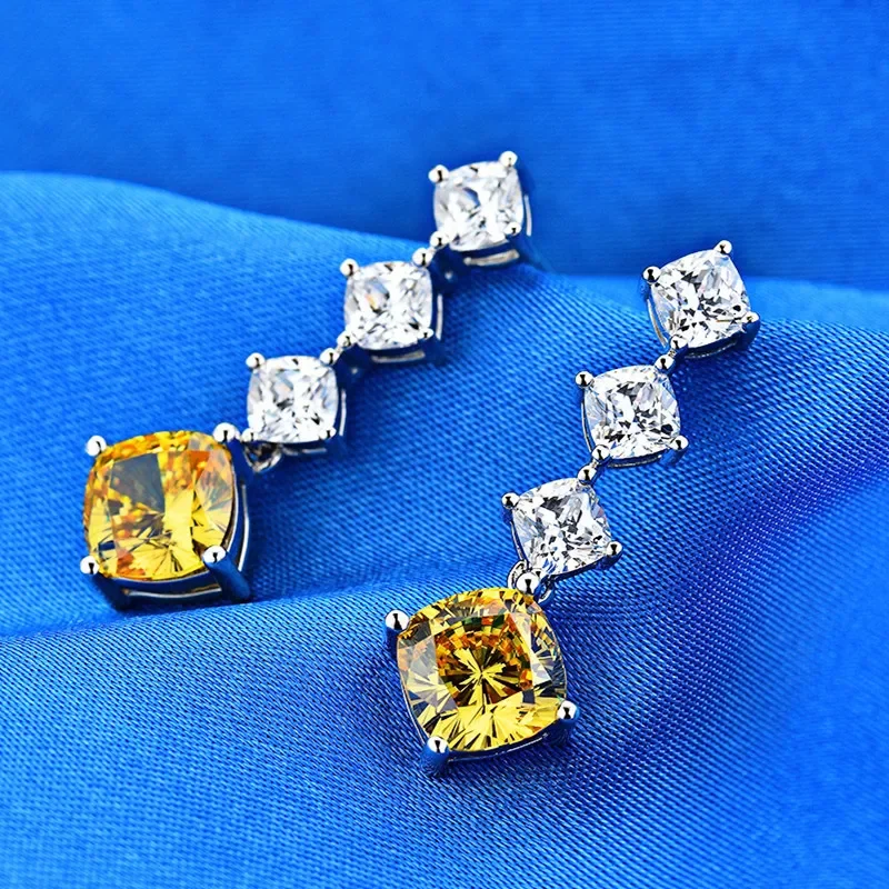 Pevné 14k biele zlato AU585 Platinum PT950 Dámske náušnice Dámske