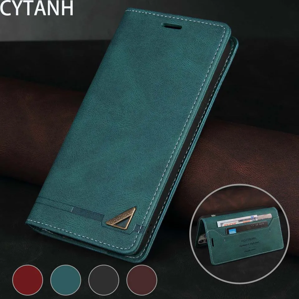 Peňaženka proti krádeži kože pre Realme C11 C15 C21Y C25Y C30 C30S 10 9i 8i 8 Pro 7 Pro GT NEO2T pre OPPO A96 A77 A57 A16 G11R