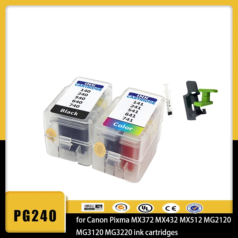 PG240 CL241 PG-240 CL-241 PG 240 CL 241 XL Atramentový kazeta pre Canon Pixma MX372 MX432 MX512 MG2120 MG3120 MG3220
