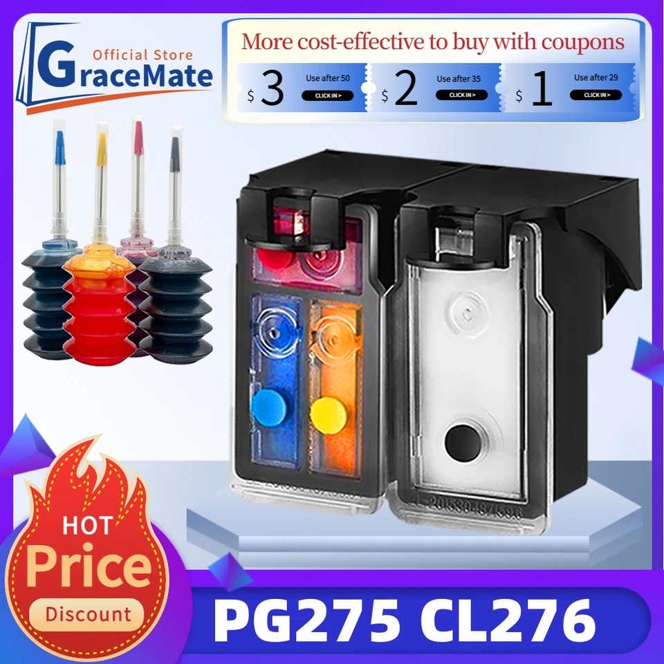 PG275 CL276 PG-275 CL-276 Doplniteľná atramentová kazeta kompatibilná pre Canon Pixma TR4720 TR4722 TR4700 TS3520 TS3522 TS3500