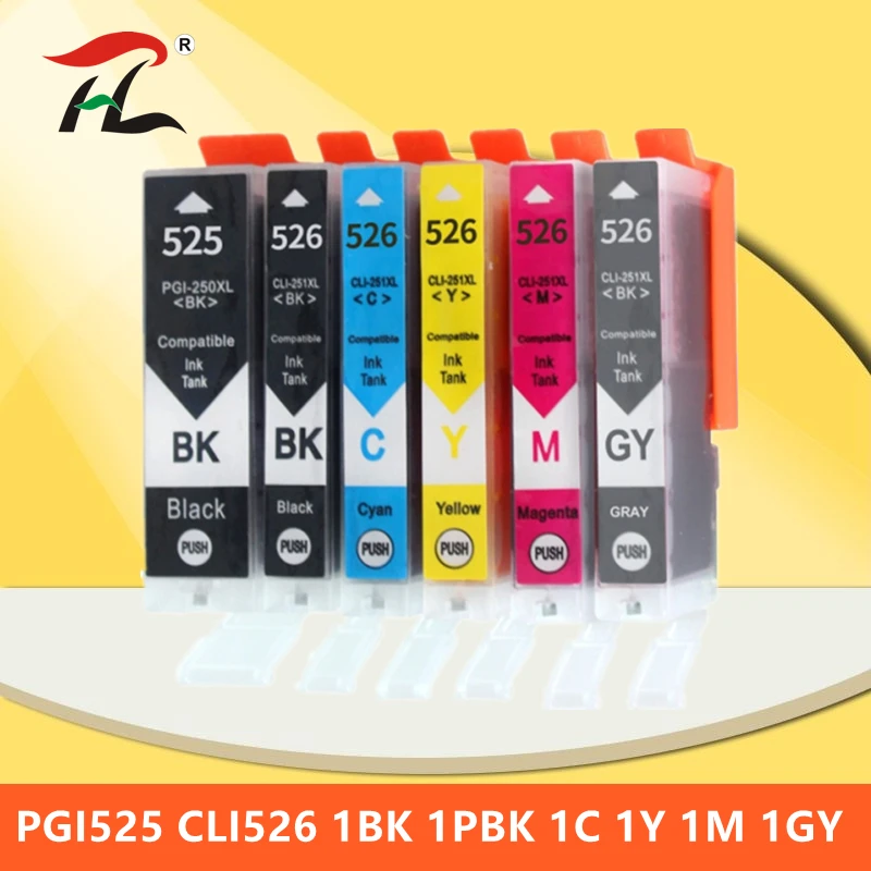 PGI525 CLI526 PGI 525 CLI 526 Atramentové kazety pre Canon Pixma IP4850 IX6550 MG5150 MG5250 MG6150 MG8150 MX885 MG5350 TLAČ