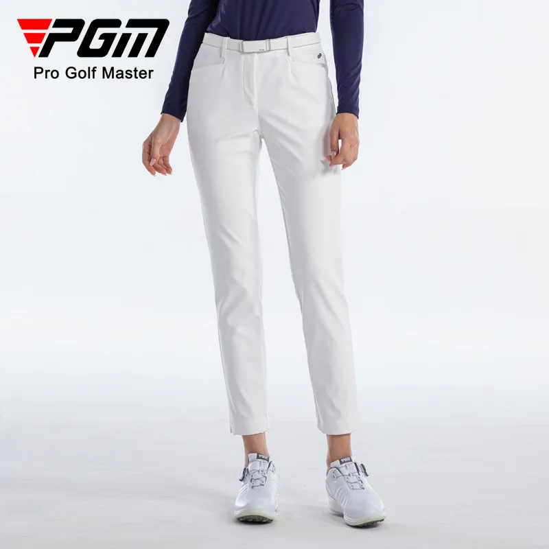 PGM Dámske golfové nohavice Športová pohodlná látka je pomerne široká štýlová módna farebné logo so štrbinami hems kuz164