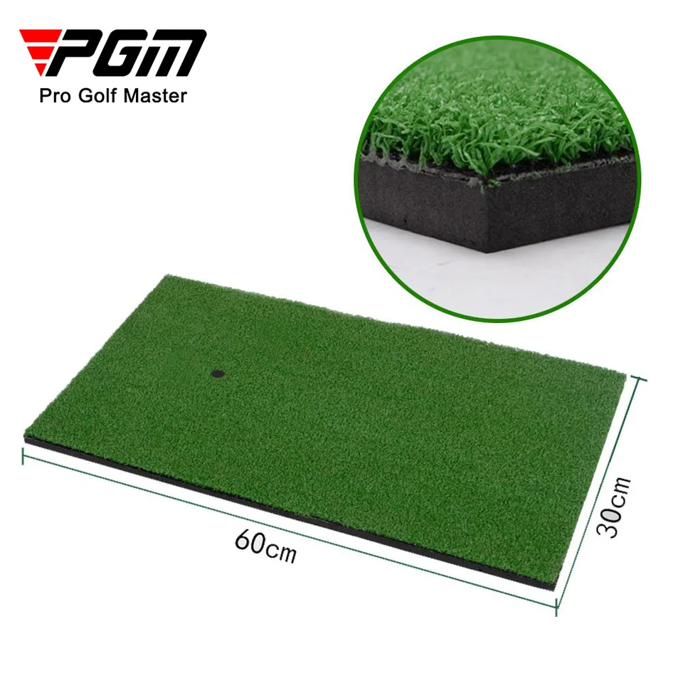 PGM-Indoor Golf zasiahnutá rohož, odolný držiak na gumové odpalisko, trávnatá podložka, cvičebná výcviková pomoc, školiaca pomoc na záhrade, 60x30 cm