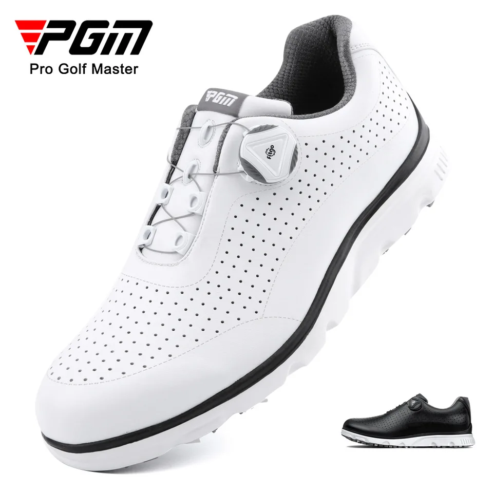 PGM Men Golf topánky Priedušné vetranie mäkké mikrovlákna Ultra-Light Spin Shoelace Anti-Side Slip na nechtovú telocvičňu Sneger XZ198