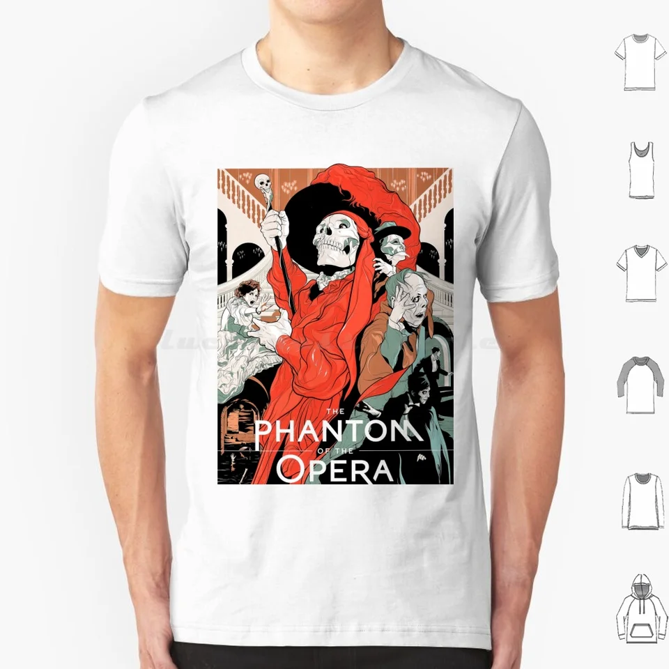 Phantom opery-Lon Cheney-The Nu retro plagát T tričko 6xl bavlna Cool Tee Phantom of Opera Horror Classic