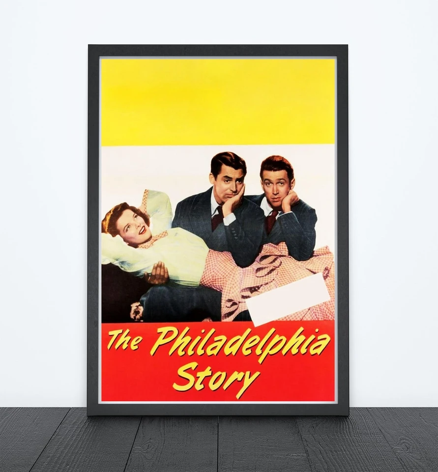 Philadelphia Story (1940) Plagát American Romantic Comedy Film Wall Decor Cary Grant, Katharine Hepburn a James Stewart