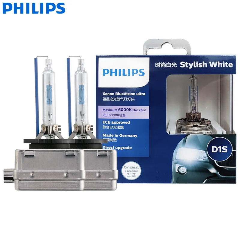 Philips bluevision ultra d1s xenon car hlava svetlo 6000k modrý biely efekt 35 W xenon HID lampy